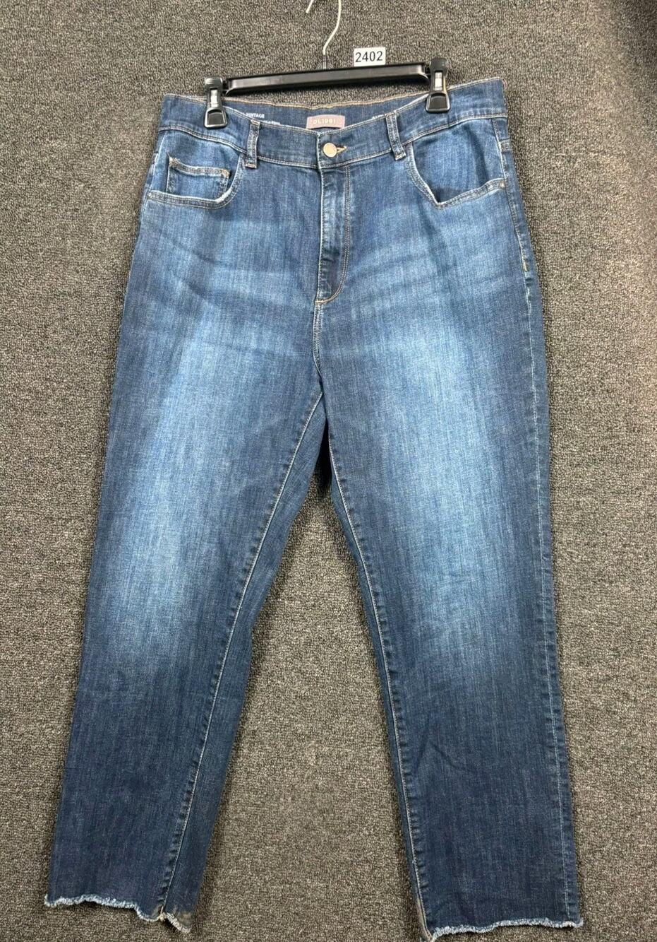 DL1961 Patti Straight Jeans Womens Size 32 Blue Denim High Rise Vintage Ankle